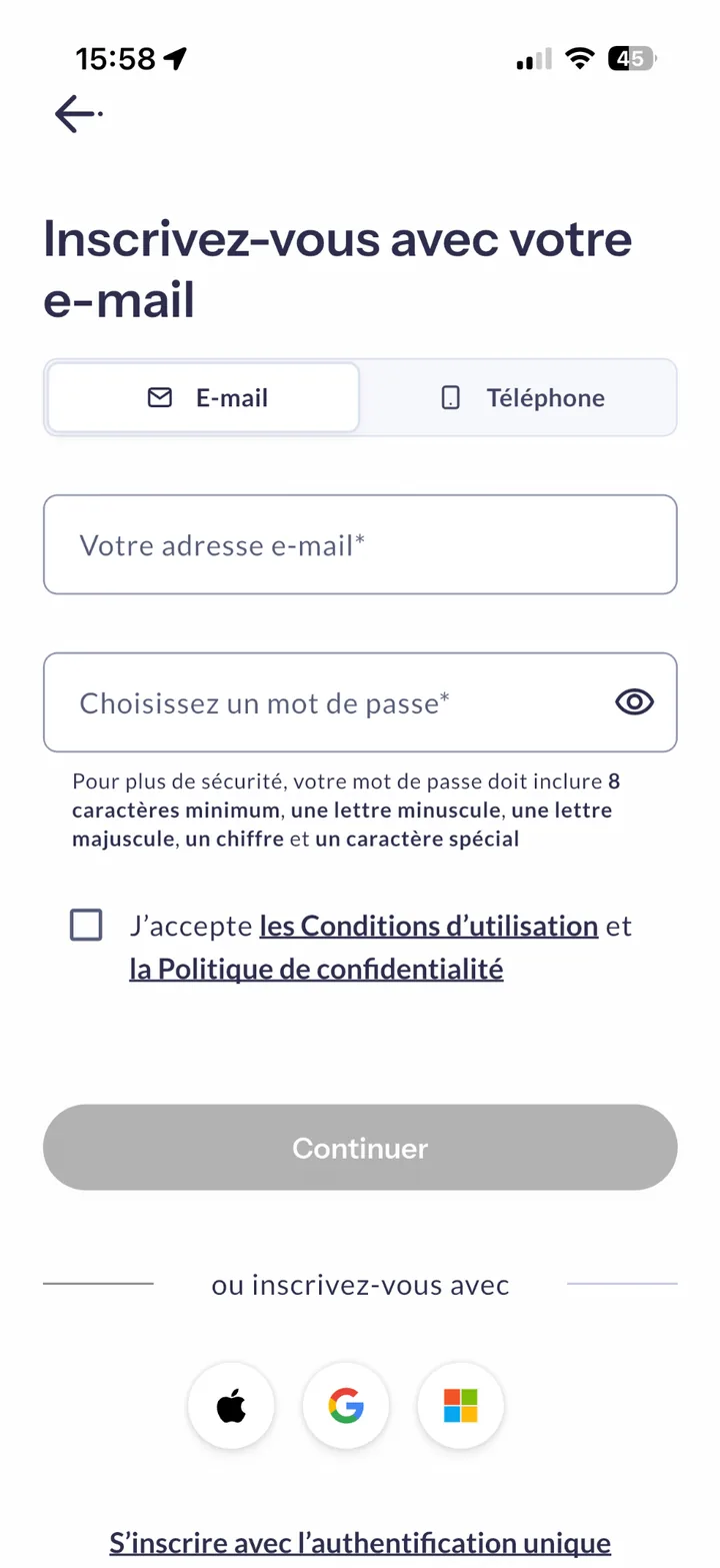 Création du compte Monta