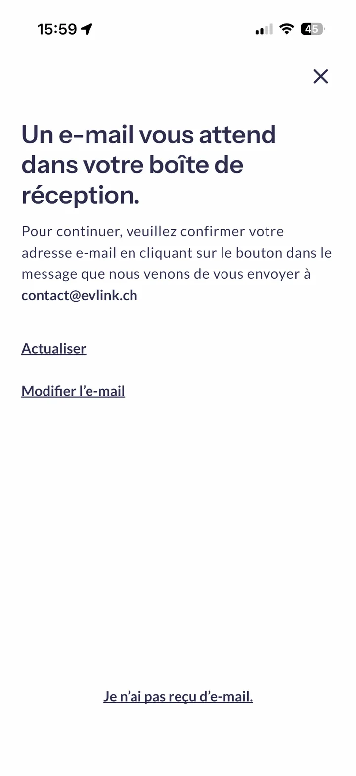 Validation de l’adresse e-mail