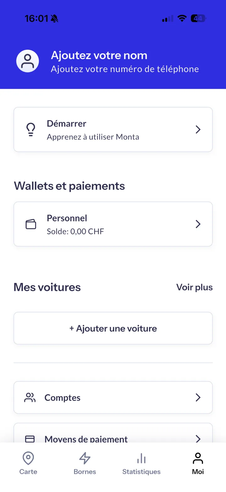 Accès au Wallet depuis Monta
